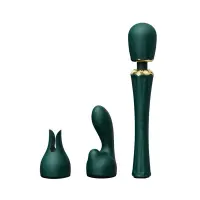 Вібромасажер з насадками Zalo — Kyro Wand Turquoise Green — Переглянути зображення 1