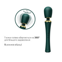 Вібромасажер з насадками Zalo — Kyro Wand Turquoise Green Вібромасажер з насадками Zalo — Kyro Wand Turquoise Green