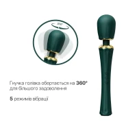 Вібромасажер з насадками Zalo — Kyro Wand Turquoise Green — Переглянути зображення 4