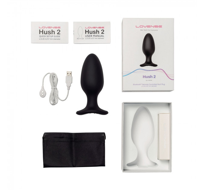 Анальна смарт-вібропробка Lovense Hush 2, розмір L
