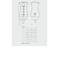 Еротичний костюм стюардеси Obsessive Stewardess 3 pcs grey L/XL, сірий, сукня, стрінги, пілотка — Переглянути зображення 7