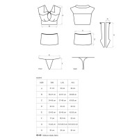 Эротический костюм студентки Obsessive Student 4 pcs costume S/M, топ, юбка, стринги, гольфы — Просмотреть изображение 7