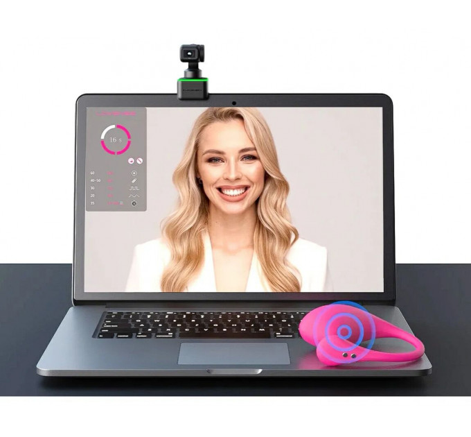 4К вебкамера зі штучним інтелектом Lovense WebCam, для стріму, активація чайовими