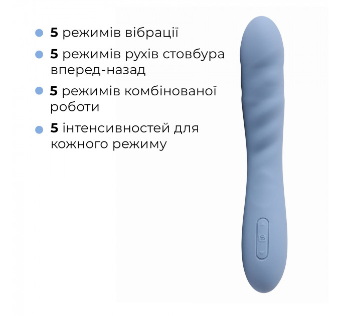 Смарт-вібратор з пульсацією Svakom Ava Neo Cornflower Blue, 15 режимів роботи, водонепроникний