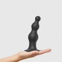 Насадка для страпона Strap-On-Me Dildo Plug Beads Black XL — Переглянути зображення 2
