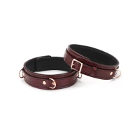 Фіксатори для стегон Liebe Seele Wine Red Thigh Cuffs S Size, натуральна  шкіра — Переглянути зображення 1