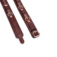 Фіксатори для стегон Liebe Seele Wine Red Thigh Cuffs S Size, натуральна  шкіра — Переглянути зображення 4