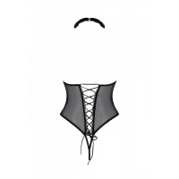 Эротическое боди Passion TRISHA BODY, L/XL, beige, с открытыми чашками