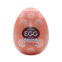 Мастурбатор-яйце Tenga Egg Gear, щільний TPE, пробник лубриканту 5 мл — Переглянути зображення 1