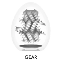 Мастурбатор-яйце Tenga Egg Gear, щільний TPE, пробник лубриканту 5 мл — Переглянути зображення 3