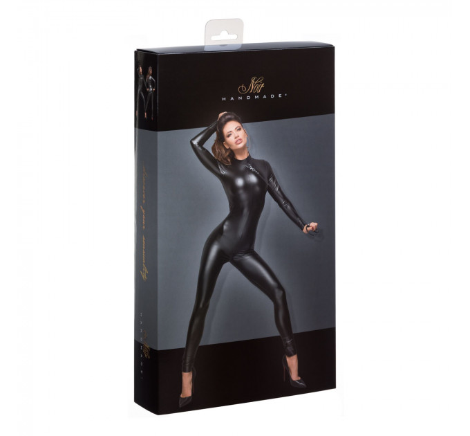 Комбінезон Noir Handmade F162 Powerwetlook overall with leash and two-way zipper, L, мокрий ефект