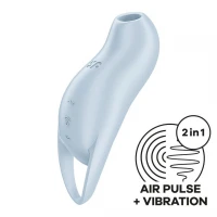 Вакуумний кліторальний стимулятор з вібрацією Satisfyer Pocket Pro 1 Blue — Переглянути зображення 1