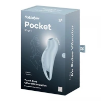 Вакуумний кліторальний стимулятор з вібрацією Satisfyer Pocket Pro 1 Blue — Переглянути зображення 5