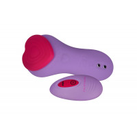 Вибратор в трусики FairyGasm HeartGem violet, на магните, пульт ДУ