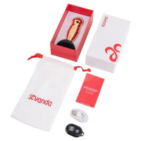 Вибромассажер простаты LOCKINK SEVANDA Hercules, золотистый, 10 режимов, пульт ДУ, съемная присоска — Просмотреть изображение 8