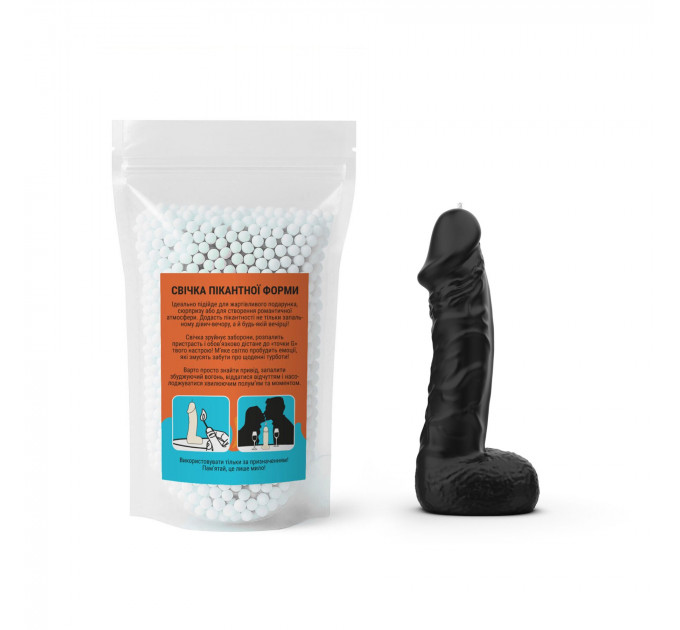 Свічка у вигляді члена Чистий Кайф LARGE Black