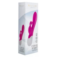 Вібратор-кролик S Pleasures Premium Corabi Rabbit, рожевий, вушка для клітора, 16 режимів, нагрів — Переглянути зображення 3