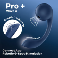 Смарт-стимулятор точки G + вакуумный стимулятор клитора Satisfyer Pro+ Wave 4 Connect App