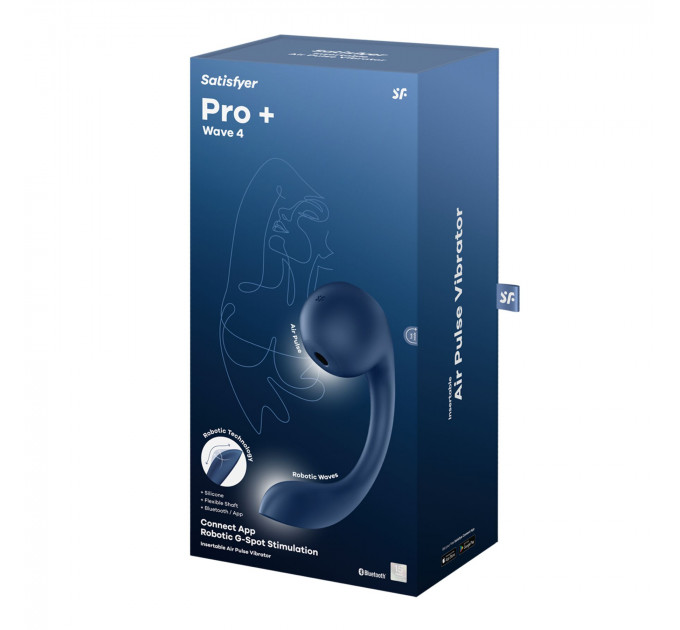 Смарт-стимулятор точки G + вакуумний стимулятор клітора Satisfyer Pro+ Wave 4 Connect App