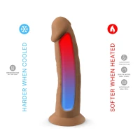 Фалоімітатор SilexD Henry Caramel (MODEL 2 size 7.5in), двошаровий, силікон + Silexpan, діаметр 4,8 см — Просмотреть изображение 4