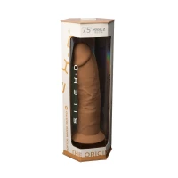 Фалоімітатор SilexD Henry Caramel (MODEL 2 size 7.5in), двошаровий, силікон + Silexpan, діаметр 4,8 см — Просмотреть изображение 6