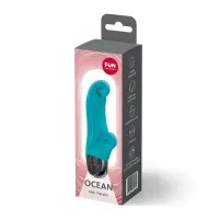 Вібратор-кролик Fun Factory OCEAN Aquamarine, для клітора та точки G, 6 режимів, на батарейках — Переглянути зображення 7