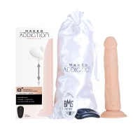 Фалоімітатор з ротацією та пульсацією Naked ADDICTION 8″ Rotating &amp; Thrusting Dong - Vanilla — Просмотреть изображение 18