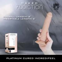 Фалоімітатор з ротацією та пульсацією Naked ADDICTION 8″ Rotating &amp; Thrusting Dong - Vanilla — Просмотреть изображение 30