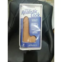 Фалоімітатор Doc Johnson The Realistic Cock ULTRASKYN 7 Inch with Balls Vanilla (м'яте паковання!!!) — Переглянути зображення 2