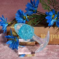 Анальна пробка Liebe Seele Icecream-shaped Crystal Anal Plug - Blue Medium — Переглянути зображення 4