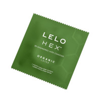 Презервативы LELO HEX Condoms Organic 12 Pack, тонкие и суперпрочные (мятая упаковка!!!)