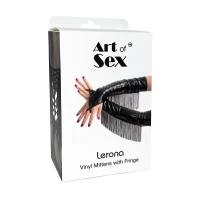 Вінілові мітенки Art of Sex - Lerona, розмір S, колір білий — Переглянути зображення 4