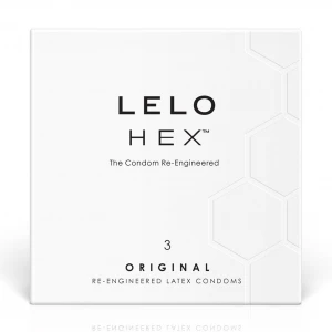 Презервативи LELO HEX Condoms Original 3 Pack (м'ята упаковка!!!)