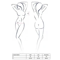 Комплект білизни Passion GIANA BIKINI L/XL, white, напівпрозорі ліф і трусики з бантиками — Переглянути зображення 4