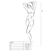 Бодістокінг Passion BS032 white, комбінезон, топ і велика сітка — Переглянути зображення 4