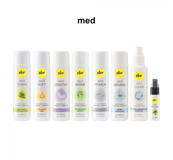 Силіконова змазка pjur med Soft 100 мл з олією жожоба для дуже сухої та чутливої ​​шкіри