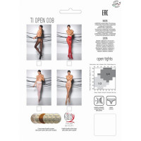 Эротические колготки Passion TIOPEN 008 3/4 (30 den), black, с вырезом