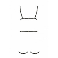 Портупея-стрепи на все тіло Passion Exclusive INDICA S/M, black