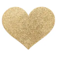 Пестіс - стикини Bijoux Indiscrets - Flash Heart Gold, наклейки на соски — Переглянути зображення 2