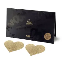 Пестіс - стикини Bijoux Indiscrets - Flash Heart Gold, наклейки на соски — Переглянути зображення 1
