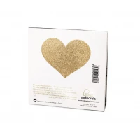 Пестіс - стикини Bijoux Indiscrets - Flash Heart Gold, наклейки на соски — Переглянути зображення 3