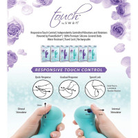 Вибратор-кролик с сенсорным управлением Touch by SWAN - Solo Purple, глубокая вибрация, для точки G — Просмотреть изображение 8