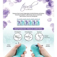 Вібратор-кролик з сенсорним управлінням Touch by SWAN - Solo Purple, глибока вібрація, для точки G — Переглянути зображення 8