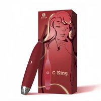 Кліторальний вібратор KISTOY C-King Red, з двома дод. насадками, потужна прицільна стимуляція — Переглянути зображення 11