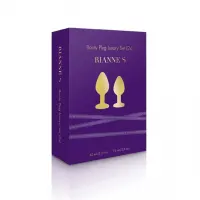 Набір металевих анальних пробок із кристалом RIANNE S – Booty Plug Luxury Set, діаметр 3 та 3,5 см — Переглянути зображення 2