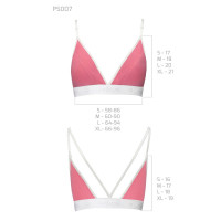 Спортивный топ с двойными бретелями Passion PS007 TOP L, pink