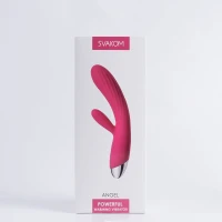 Інтелектуальний вібратор-кролик із підігрівом Svakom Angel Plum Red — Переглянути зображення 7