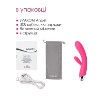 Інтелектуальний вібратор-кролик із підігрівом Svakom Angel Plum Red — Переглянути зображення 6