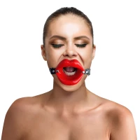 Кляп-розширювач у формі губ Art of Sex – Gag Lips, натуральна шкіра — Переглянути зображення 2