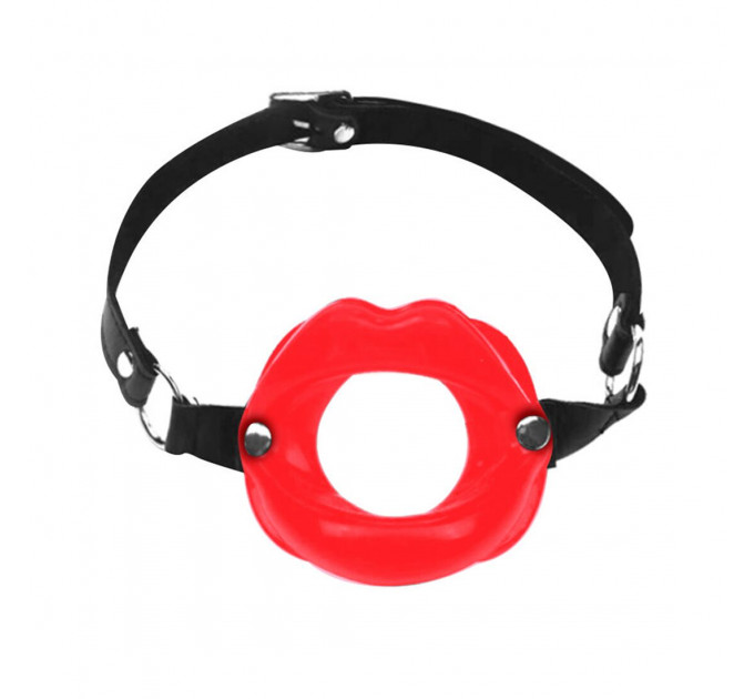 Кляп-розширювач у формі губ Art of Sex – Gag Lips, натуральна шкіра